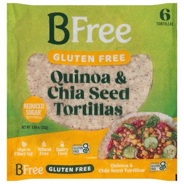 BFree Tortillas, Gluten Free, Quinoa & Chia Seed