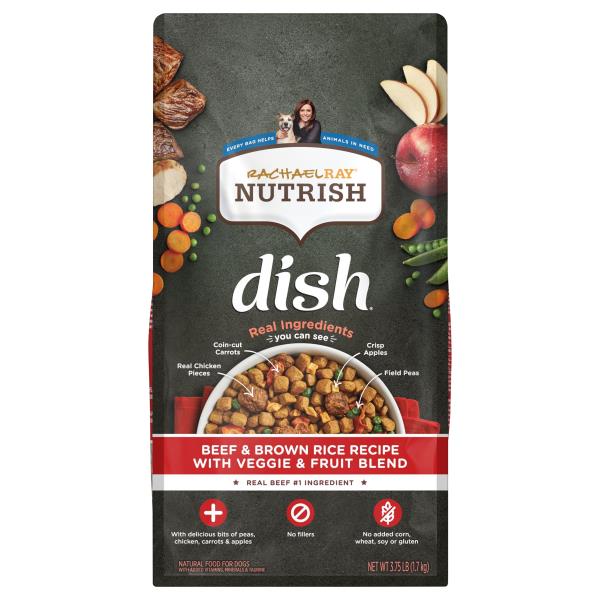 Rachael Ray Nutrish Dish Food for Dogs Natural Beef Brown Rice