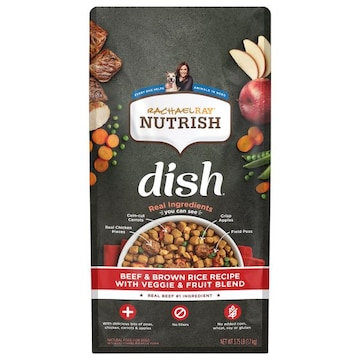 Rachael Ray Nutrish Dish Natural Beef & Brown Rice Recipe Food for Dogs
