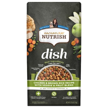 Rachael Ray Nutrish Dish Natural Chicken & Brown Rice Recipe Food for Dogs