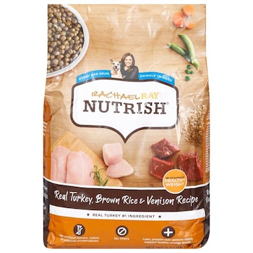 Rachael Ray Nutrish Food for Dogs, Real Turkey, Brown Rice & Venison Recipe, Adult