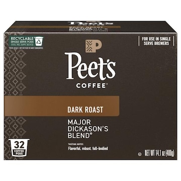 Peet's Coffee & Tea Coffee Pods Dark Roast Major Dickason's Blend Coffee