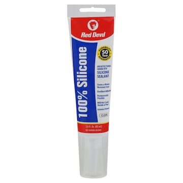 Red Devil Silicon Sealant, 100%, Clear