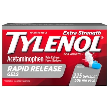 Tylenol Gelcaps for Adults Extra Strength 500 mg Pain Reliever/Fever Reducer