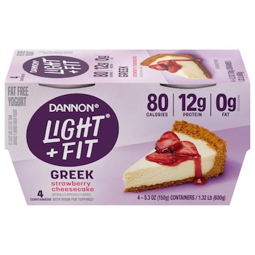 Dannon Light + Fit Fat Free Greek Strawberry Cheesecake Yogurt