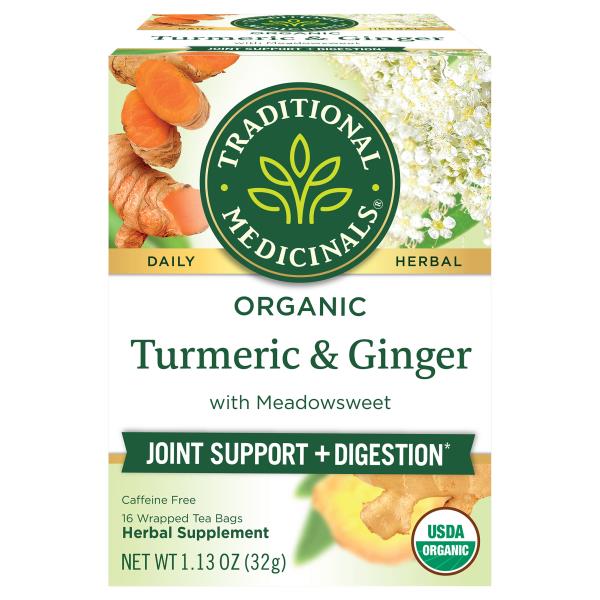 Traditional Medicinals Herbal Supplement, Organic, Turmeric & Ginger