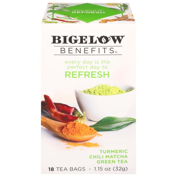 Bigelow Benefits Green Tea, Turmeric Chili Matcha, Tea Bags Publix