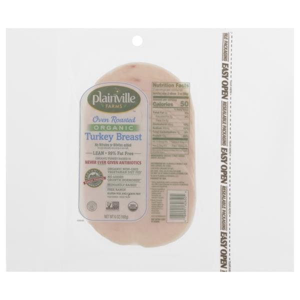 Plainville Farms Turkey Breast, Organic, Oven Roasted Publix Super