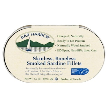 Bar Harbor Sardine Fillets, Skinless, Boneless, Smoked