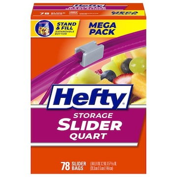 Hefty Storage Quart Slider Bags Mega Pack