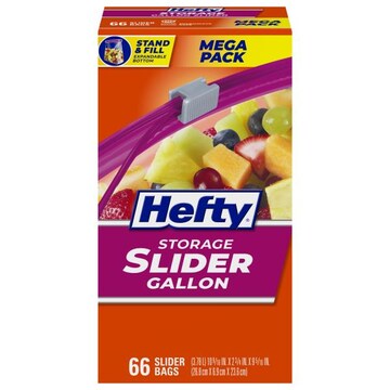 Hefty Slider Bags, Storage, Gallon, Mega Pack