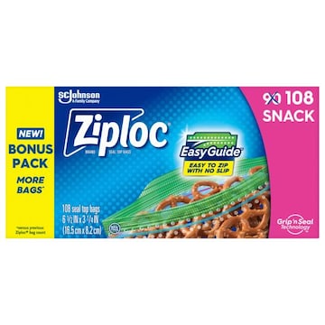 Ziploc Seal Top Bags, Snack, Bonus Pack