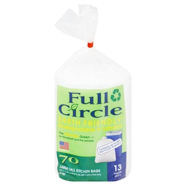 Full Circle - Full Circle, Tall Kitchen Bags, Large, 13 Gallon (70