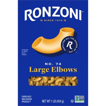 Ronzoni Large Elbows, 16 oz, Non-GMO Macaroni Pasta