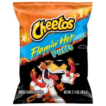 Cheetos Cheese Flavored Snacks, Flamin' Hot Flavored, Puffs