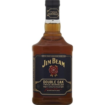 Jim Beam Whiskey, Kentucky Straight Bourbon, Double Oak Twice Barreled