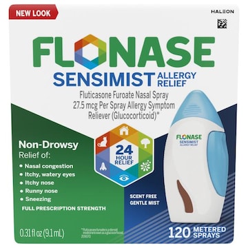 Flonase Sensimist Sensimist Allergy Relief Nasal Spray for Non-Drowsy, 24-Hour Multi-Symptom Allergy Relief – 120 Sprays