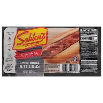Sahlen's Hot Dogs, Smokehouse, Original Pork & Beef