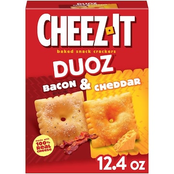 Cheez-It DUOZ Baked Snack Crackers Bacon and Cheddar, Lunch Snacks