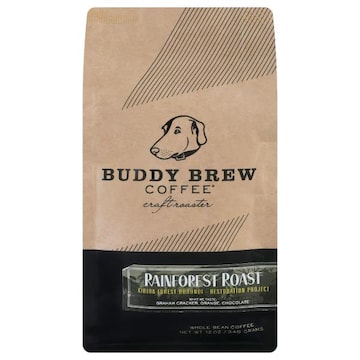 Buddy Brew Coffee Coffee, Whole Bean, Rainforest Roast