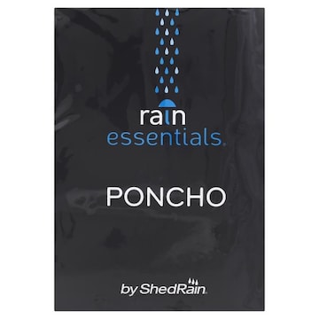 ShedRain Rain Essentials Poncho, Black