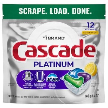 Cascade Platinum ActionPacs Lemon Scent Dishwasher Detergent