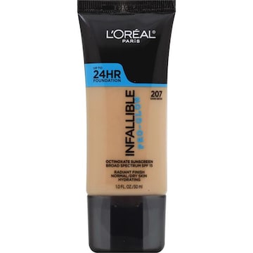 L'Oreal Paris Infallible Foundation, Pro-Glow, Sand Beige 207, SPF 15