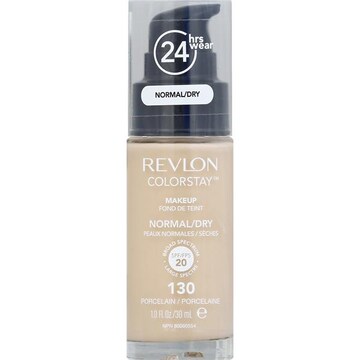 Revlon ColorStay Makeup, Normal/Dry, Porcelain 130, Broad Spectrum SPF 20