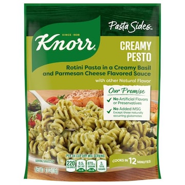 Knorr Pasta Sides Rotini Pasta, Creamy Pesto