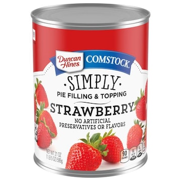 Duncan Hines Comstock Pie Filling and Topping, Simply, Strawberry