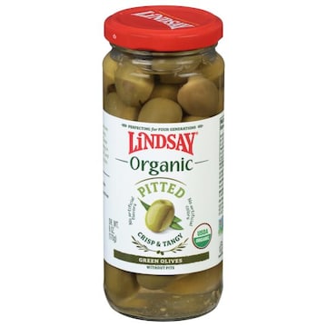 Lindsay Olives, Organic, Green, Pitted