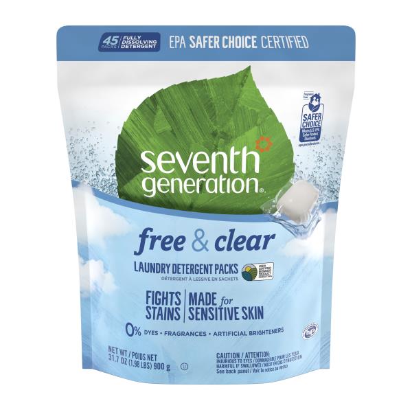 Seventh Generation Laundry Detergent Packs, Free & Clear Publix Super