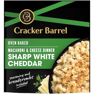 Cracker Barrel Sharp White Cheddar Oven Baked Macaroni & Cheese Dinner