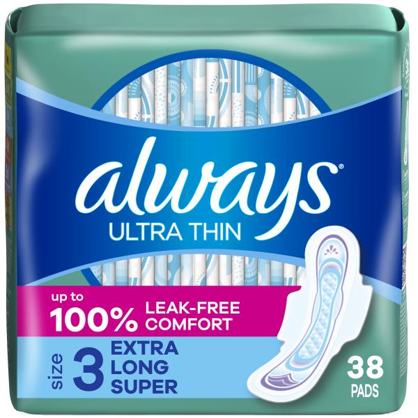 Always Pads, FlexiWings, Extra Long Super, Size 3 Publix Super Markets