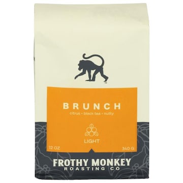Frothy Monkey Roasting Co Coffee, Whole Bean, Light, Brunch