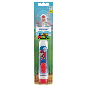 Spinbrush Toothbrush, Powered, Super Mario, Soft
