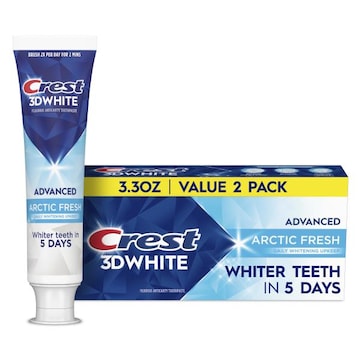 Crest 3D White Advanced Toothpaste, Arctic Fresh, 3.3 oz, 2 Pack