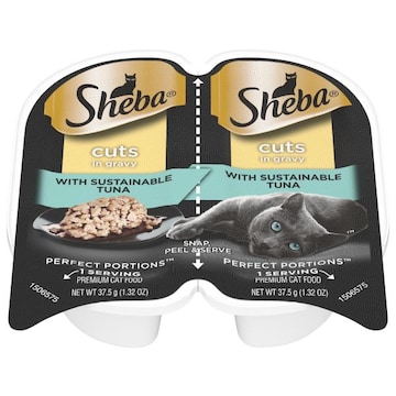 Sheba Perfect Portions Cat Food, with Sustainable Tuna, Cuts in Gravy