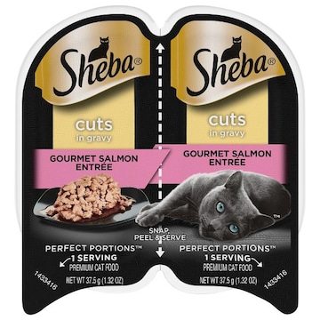 Sheba Perfect Portions Cat Food, Sustainable Salmon, Cuts in Gravy