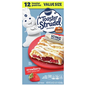 Pillsbury Toaster Strudel Strawberry Pastries Value Size