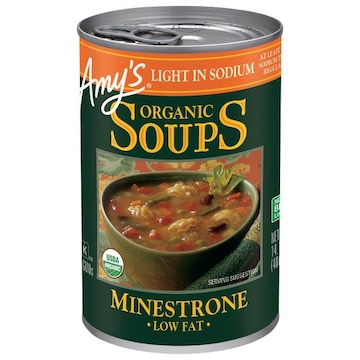 Amy's Organic Minestrone Soup, Light in Sodium, Low Fat, Vegan, 14.1 oz.