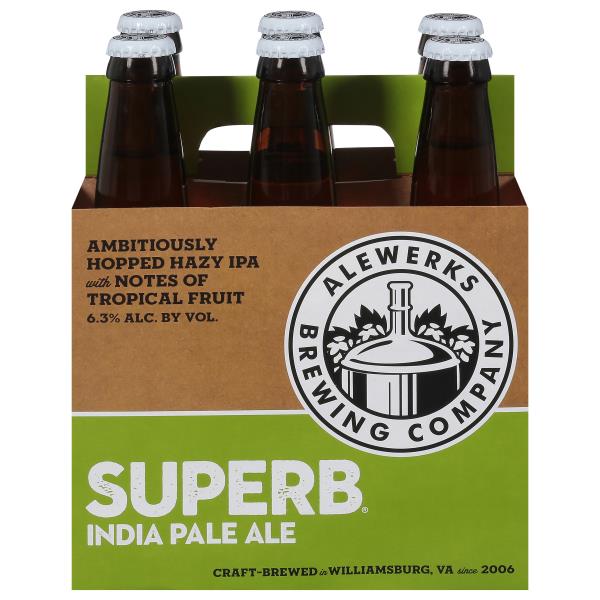 Alewerks Brewing Beer, Superb, India Pale Ale Publix Super Markets