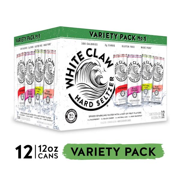 White Claw Hard Seltzer Hard Seltzer, Assorted, Variety Pack