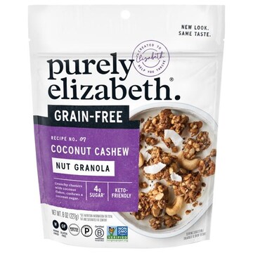 Purely Elizabeth Keto Granola, Grain-Free, Coconut Cashew, Recipe No. 07
