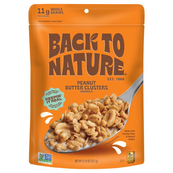 Back To Nature GRANOLA CLUSTERS, PEANUT BUTTER Publix Super Markets