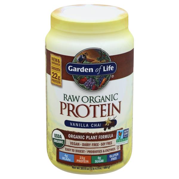 Garden Of Life Raw Organic Protein Organic Plant Formula Vanilla Chai Publix Super Markets