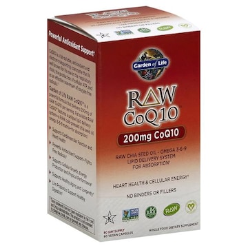 Garden of Life Raw CoQ10, 200 mg, Capsules