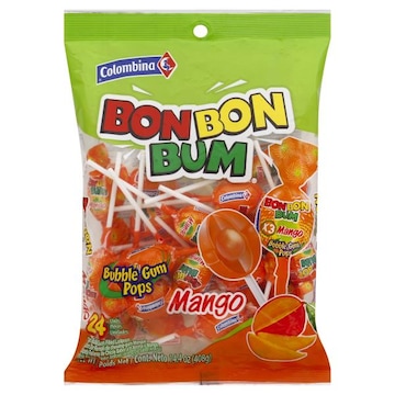 Bon Bon Bum Pops, Bubble Gum, Mango