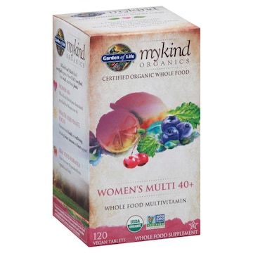 Garden of Life Mykind Organics Multivitamin, Whole Food, Women's Multi 40+, Vegan Tablets