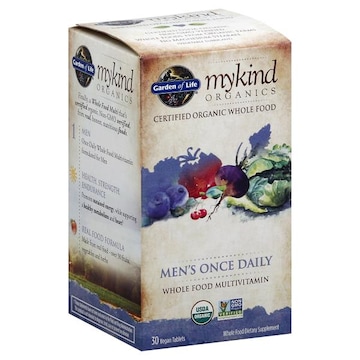 Garden of Life MyKind Organics Multivitamin, Whole Food, Men's Once Daily, Vegan Tablets
